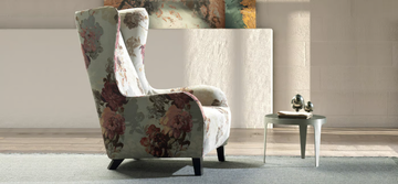 MARLENE - Fabric armchair with armrests by Natuzzi Italia - view 3